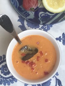 Soupe Crevettes avoine coco